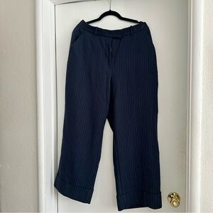 Abercrombie & Fitch Dark Blue Striped Trousers